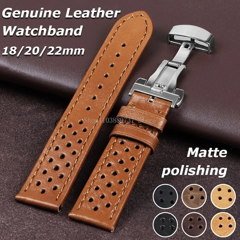 18mm 20mm 22mm Universal Männer Frauen Echtes Leder Armband Kuh Lederband Sport Armband Weiche Business Armband für Fossil Image