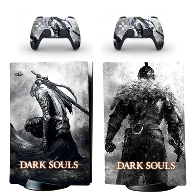 Dunkle Seelen ps5 digitale Haut Aufkleber Aufkleber Abdeckung für Konsole und 2 Controller ps5 Haut Image