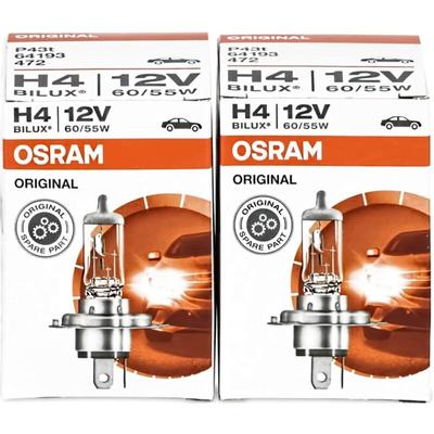 Sjqka - 64193 2er-Set Halogenlampen H4 60/55 w Bilux Autolampe, UV-Filter