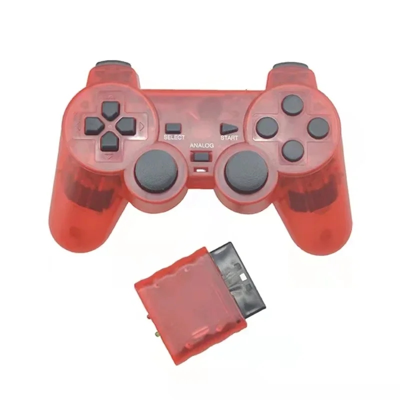 Transparent Color 2.4G Wireless Gamepad Controller for PS2 Gaming Joystick Joypad Controle for PS 2 Joystick