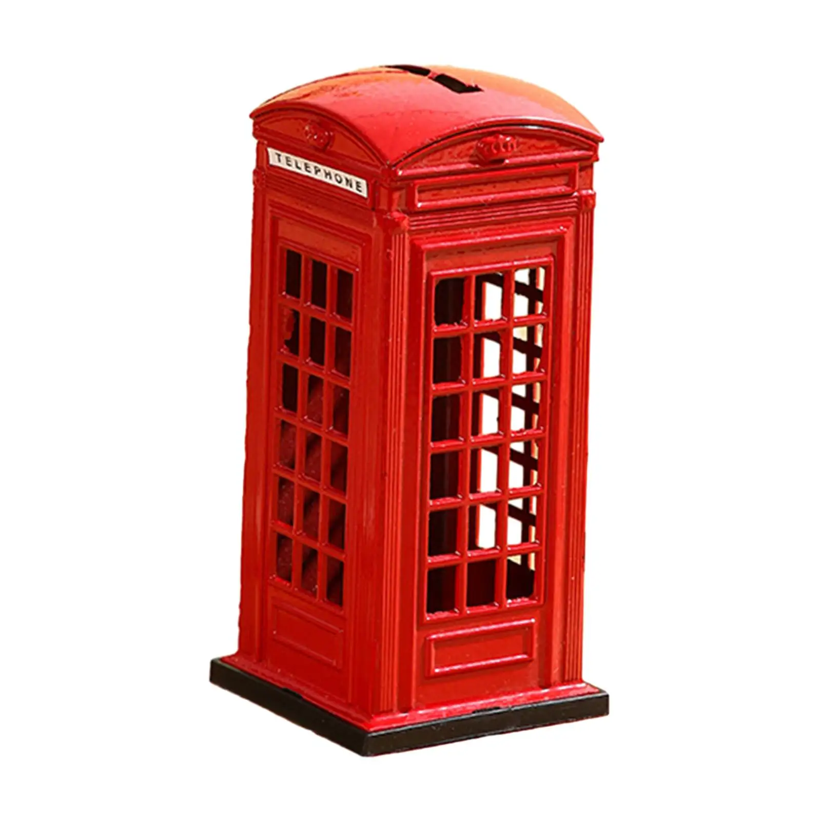 Money Bank Vintage London Souvenirs Red Money Box Metal Telephone Booth Piggy Bank for Home Decoration Gift Money Saving Kids