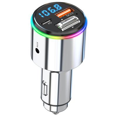 FM Transmitter With Car MP3 Player Fast Charging QC 3.0 Hand-free Call Dual PD Charger Bluetooth