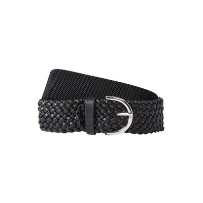 Women's Woven Stretch Belt by Accessories For All in Black (Size XL)