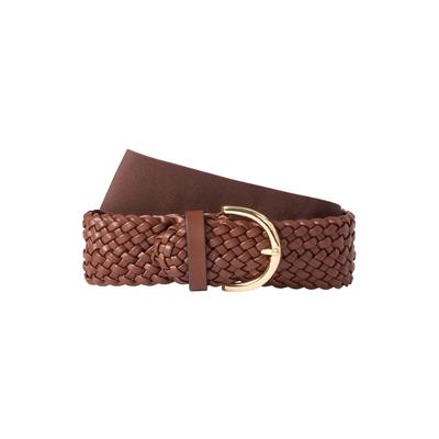 Women's Woven Stretch Belt by Accessories For All in Cognac (Size XL)