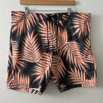 American Eagle Outfitters Swim | American Eagle Nwt Mens Xl Coral Black Palm Board Shorts Bathing Suit | Color: Black | Size: Xl