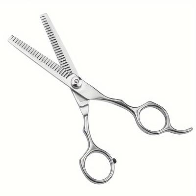 TEMU 6.0 Inch Double Tooth Thinning Scissors For Home And Barber Shop Use With Double Sided Teeth Image