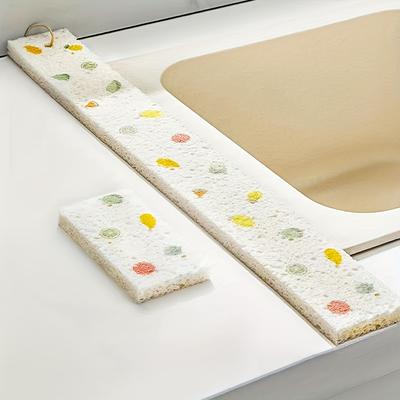 TEMU 1pc Kitchen Sink Absorbent Cleaning Pad - Countertop Drying Mat For Sponges, Towels & Utensils, Rubber Material, Yellow, Sinks Clean & Organized, Kitchen Sink Accessories Image