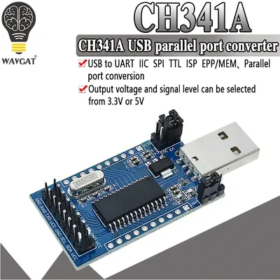 CH341 Programmierer USB zu UART IIC SPI I2C Konverter Parallel Port Konverter Onboard Betriebs Image