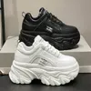 Frauen Schuhe Trend Weiß Schwarz Chunky Turnschuhe Herbst Winter Dicken Boden Papa Schuhe Hohe Qualität PU Leder Plattform Turnschuhe Neue