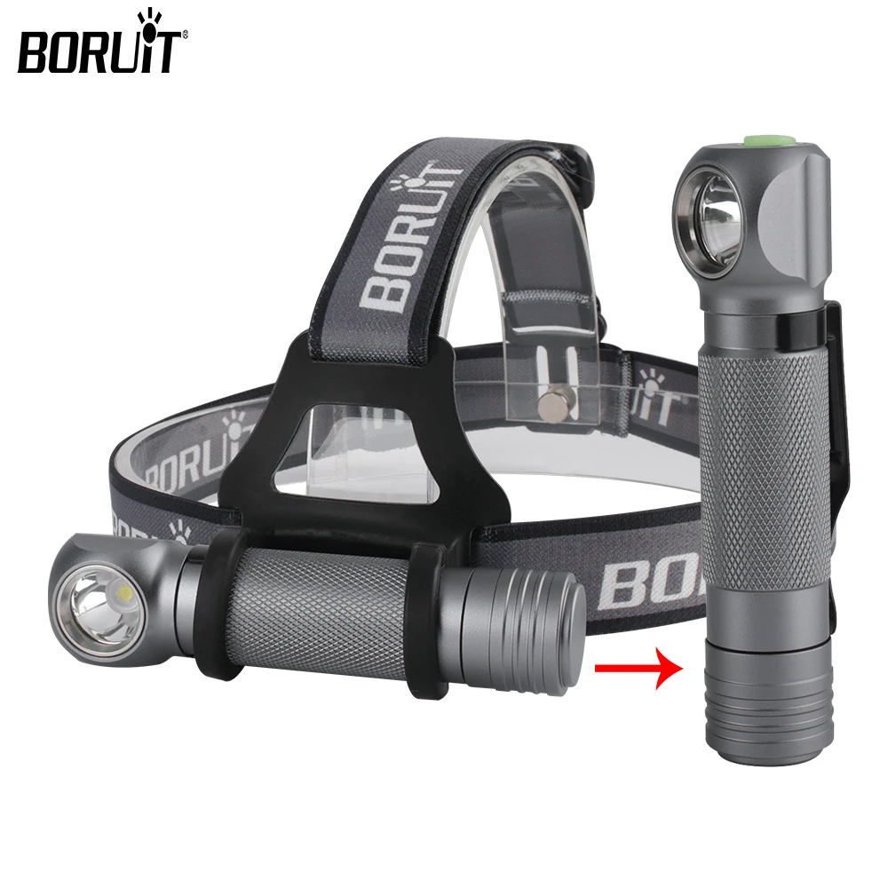 Boruit LED Scheinwerfer super hell 18000lm 18650 Batterie Scheinwerfer wasserdicht Arbeits licht Angel fackel Mini Taschenlampe für Camping Image