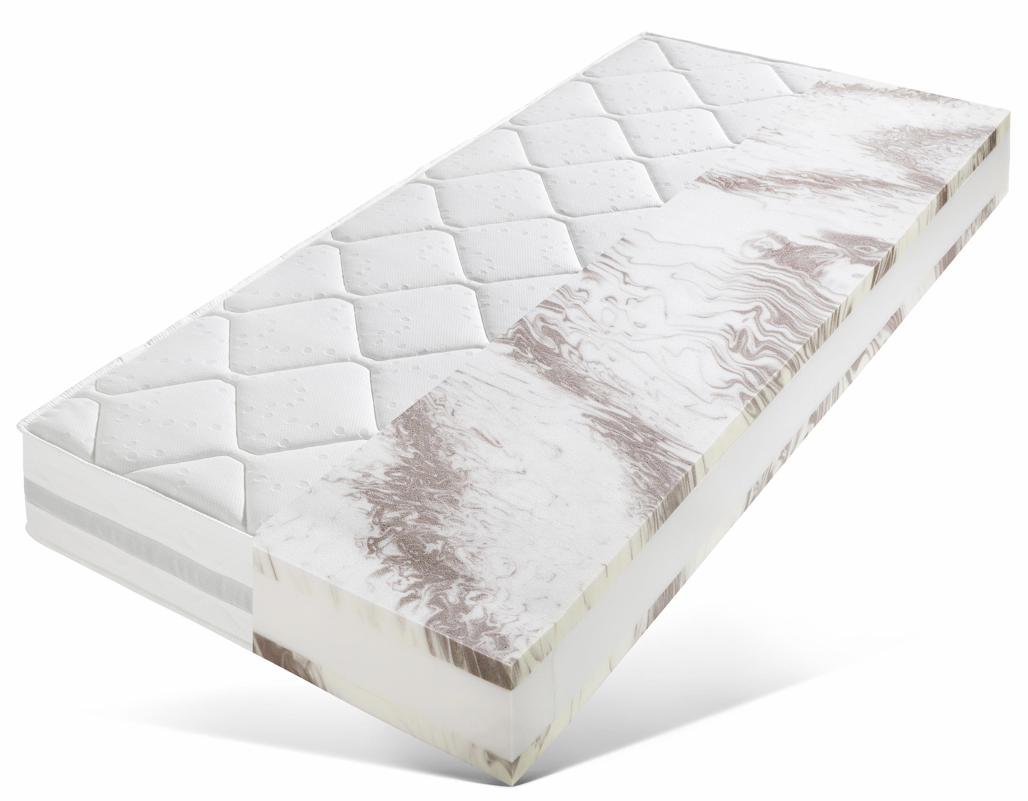 Taschenfederkernmatratze BRECKLE "Gelschaum Komfort TFK", weiß, B:80cm H:24cm L:200cm, Bezug: 56% Polyester, 44% Baumwolle. Steppfüllung: 100% Polyester, Matratzen, Luxus-Federkernmatratze in 90x200 cm und weiteren Größen erhältlich