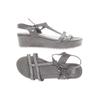 Tom Tailor Damen Sandale, Gr. 42, grau, kein Etikett