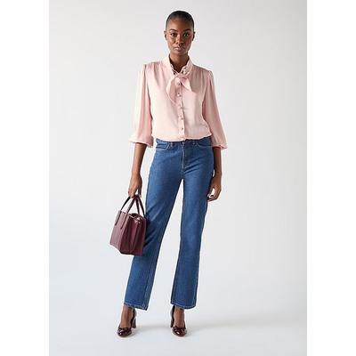 Emilie Indigo Cotton Blend Straight Leg Smart Jean, Indigo