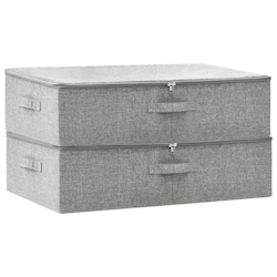 vidaXL Aufbewahrungsboxen 2 Stk. Stoff 70x40x18 cm Grau Image