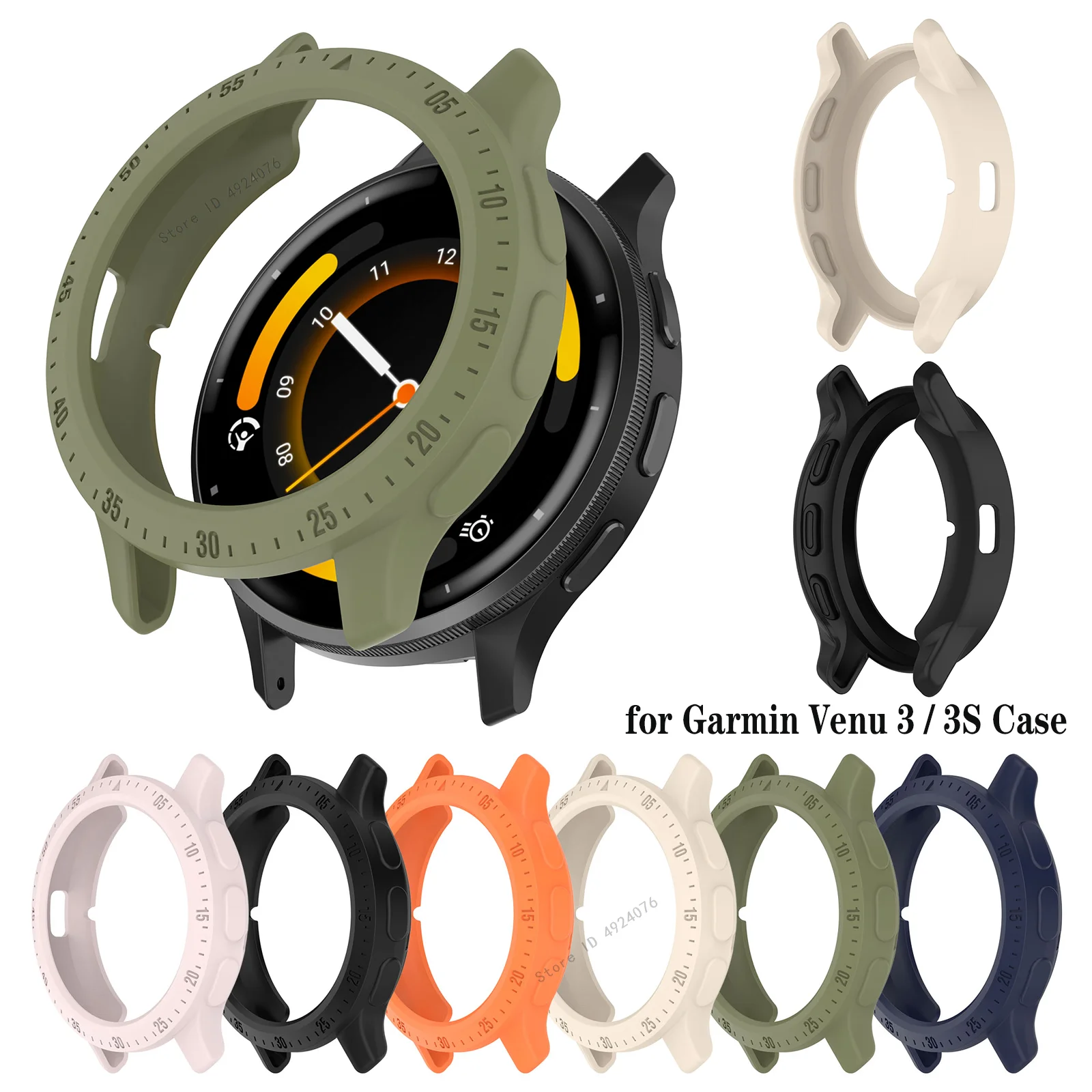 Étui creux en TPU pour Garmin Venu 3 / 3S, protecteur d'écran, housse de protection pour montre intelligente Garmin Venu 3 3S, cadre de protection