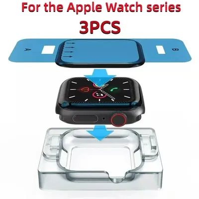 3PCS Ceramic Film For Apple Watch Ultra 8 7 49mm 45mm 41mm Screen Protector For Apple Watch 6 5 4 SE 44mm 40mm 3 2 9 42mm 38mm