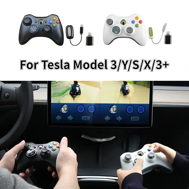 Auto Wireless Game Griff für Tesla Modell 3/Y/S/X Bildschirm Controller TV Tablet PC Joystick Geeignet für XBox Zubehör 2021-2024