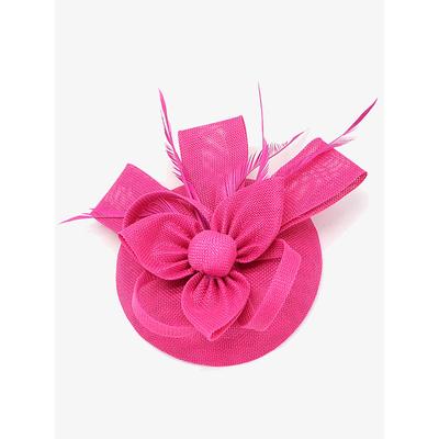 Women's Green Fascinator Hat with Bow and Feather Accents – Elegant Headpiece for Weddings, Tea Parties, and Special Occasions