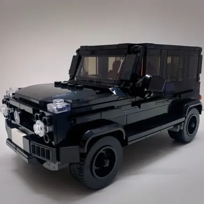 Klassische Geschwindigkeit Sport Auto G63 Black Warrior Racing Boy DIY Bausteine Auto Modell Image