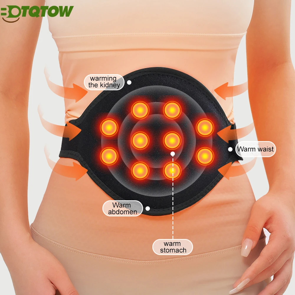 1 Stück selbsterhitzende Lendenwirbelsäule Bauch-Rückenstütze für Männer, Magnetfeldtherapie, Taillenstützgürtel mit 10 Magneten, Entriegelungswärme für Frauen Image