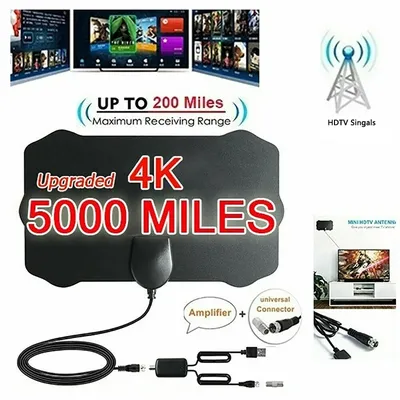 Antenne TV Digitale Antena HDTV 4k 8k Innen Signal High Range Amplified Booster Satellitenempfänger Mini 50 Meilen Antenne