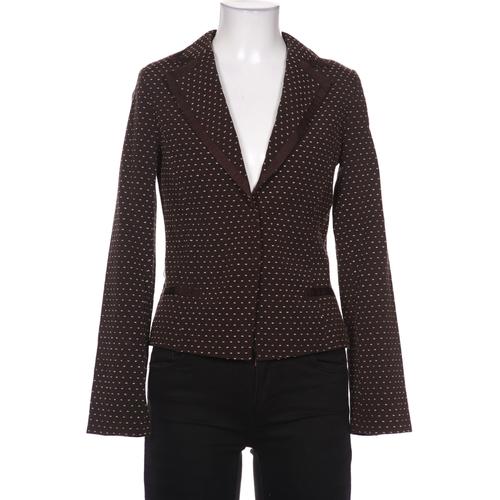 H&M Damen Blazer, Gr. 34, braun, Baumwolle, Synthetik, Viskose