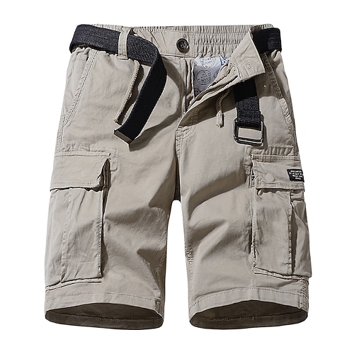 Herren Cargoshorts Wandershorts Militär Sommer Außen 10 Ripstop Schnelltrocknend Frontreißverschluss Multi Pocket Shorts Unterteile Knielang Schwarz Armeegrün Baumwolle Jagd Angeln Klettern 29 30 31 Image