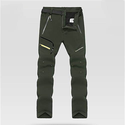 winddichte wasserdichte Wanderhose für Damen im Freien, weiche, mit Fleece gefütterte Hose # 0926f-blau, us m Image