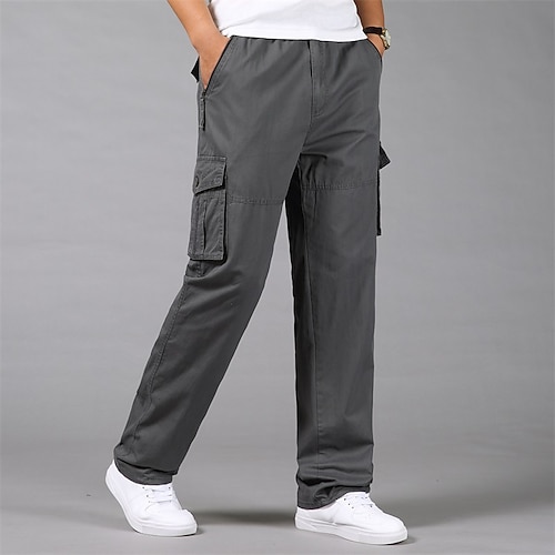 Herren Cabrio Reißverschluss schnell trocknende Hose mit Cargotaschen für Outdoor-Wanderungen grün Größe m Image