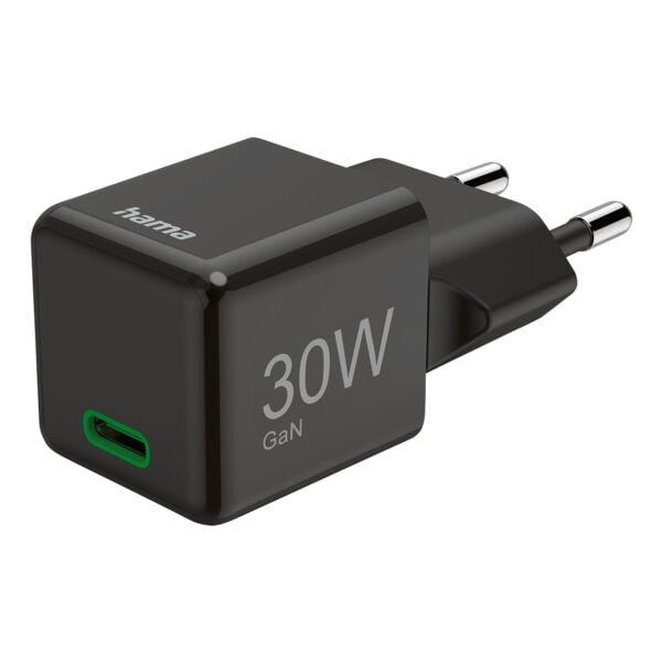 Hama Schnellladegerät »Super-Mini-Charger« 30 W schwarz, 2.85x2.85x3.1 cm Image