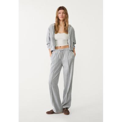 Stradivarius Velvet joggers Grey melange S