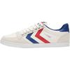 Sneaker HUMMEL "Slimmer Stadil Canvas Low", Gr. 47, bunt (weiß, blau, rot), Veloursleder, Textil, sportlich, Schuhe Retrosneaker Sneaker low Skaterschuh