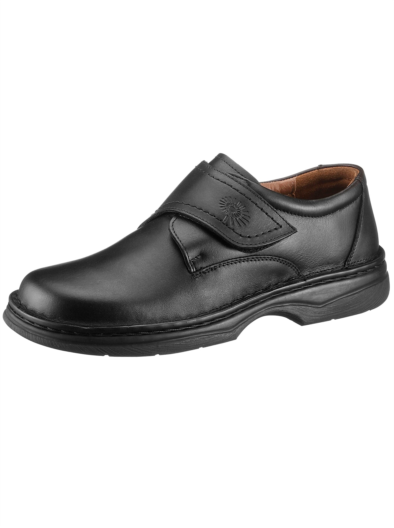 Klettschuh HELIX, Herren, Gr. 46, schwarz, Glattleder, Schuhe Klettschuh