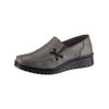Slipper LORETTA, Damen, Gr. 41, grau, Leder, sportlich, Schuhe Slipper