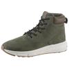 Schnürboots TOMMY HILFIGER "LIGHT HILIFIGER NBK HYBRID BOOT", Herren, Gr. 44, grün (khaki), Nubukleder, Lederimitat, kontrastfarbene Details, sportlich, Schuhe, Freizeitschuh, Boots, Schnürschuh mit gepolstertem Schaftrand