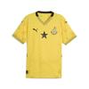 Trainingsshirt PUMA "Ghana 2025 Auswärtstrikot Herren", Herren, Gr. M, gelb (pelé gelb schwarz), Obermaterial: 100% Polyester; Rippe: 97% Polyester, 3% Elasthan, bedruckt, regular fit, V-Ausschnitt, Kurzarm, Shirts