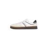 Sneaker TOMMY JEANS "THE GREENWICH LEATHER", Herren, Gr. 44, schwarz-weiß (weiß, schwarz), Leder, Lederimitat, sportlich, Schuhe, Freizeitschuh, Halbschuh, Schnürschuh mit Kontrastbesatz