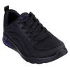 Sneaker SKECHERS "BOBS VISION AIR", Damen, Gr. 36, schwarz, Lederimitat, unifarben, casual, Schuhe Sneaker, Trainingsschuh, Freizeitschuh, Schnürschuh mit Memory Foam