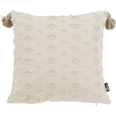 Dekokissen DONE. "Luise", beige (beige, unifarben), B:45cm L:45cm, Baumwolle, Dekokissen_Sitzkissen_Kissenhüllen, unifarben, Reißverschluss, Kissenhüle ohne Füllung, 1 Stück Image