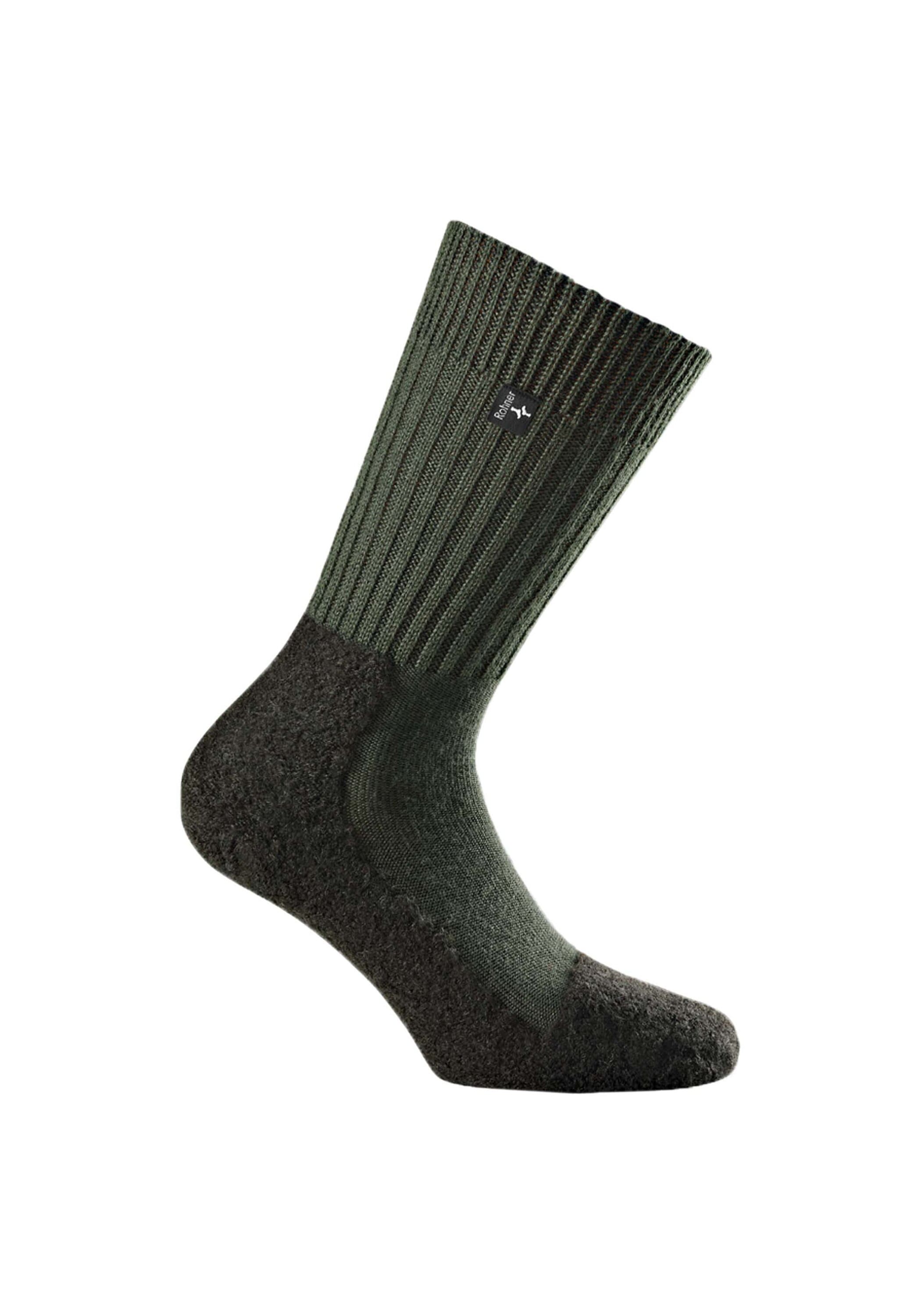 Kurzsocken ROHNER SOCKS "Socken Original 1er Pack", Herren, Gr. 44-46, grün, Obermaterial: 70% Schurwolle WV. 25% Polyacryl PAN. 3% Elasthan EL. 2% Polyester PES., Socken