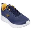 Sneaker SKECHERS "Bobs Sport™ B Flex – Chill Edge", Herren, Gr. 42, blau (navy, orange), Mesh, Lederimitat, kontrastfarbene Details, sportlich, Schuhe, Chunky Sneaker, Schnürschuhe in veganer Verarbeitung
