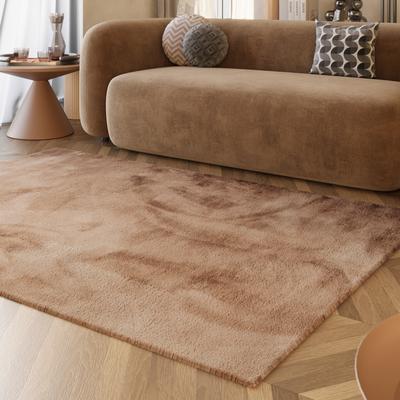 Hochflor-Teppich ESPRIT "Alice ESP-4377, Kunstfell", rosa (puder rosa), B:120cm H:25mm L:170cm, Kunstfaser, Teppiche, Kaninchenfell-Haptik, besonders weich und dicht, für alle Räume Image