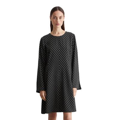 Druckkleid MARC O'POLO "aus LENZING™ ECOVERO™", Damen, Gr. 32, Normalgrößen, bunt (multi), Obermaterial: 100% Viskose; Futter: 100% Nicht verfügbar, bedruckt, casual, regular fit kurz, Langarm, Kleider Image