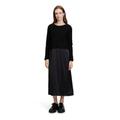 Midikleid CARTOON "Cartoon Midikleid 2er Set", Damen, Gr. 42, Normalgrößen, schwarz, Obermaterial: 97% Polyester, 3% Elasthan., feminin, figurumspielend lang, Rundhals, Langarm, Kleider, Design