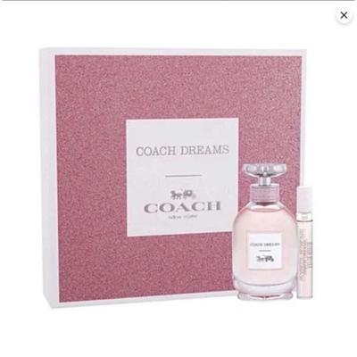 Coach Bath & Body | Coach Dreams By Coach Women Perfume Gift Set Edp Spray 2oz + 0.25oz Mini | Color: Pink | Size: Os