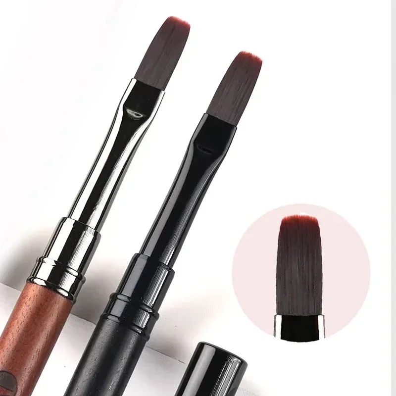 Pennello per Gel Unghie in Legno per Estensione Gel, Accessorio per Ricostruzione Acrilica, Pennelli per Nail Art, Pennello per Unghie in Gel UV per Manicure