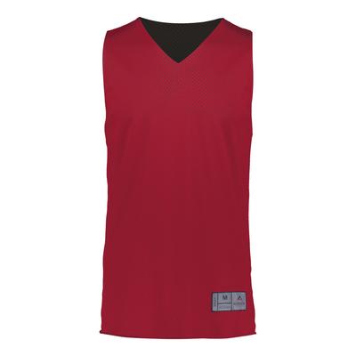 Augusta Sportswear 162 Youth Tricot Mesh Reversible 2.0 Jersey in Scarlet/Black size 2XS | Polyester
