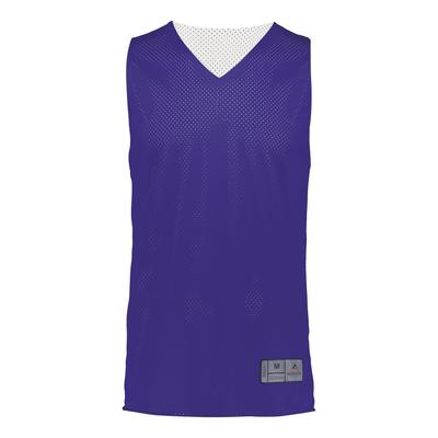 Augusta Sportswear 162 Youth Tricot Mesh Reversible 2.0 Jersey in Purple/White size 2XS | Polyester