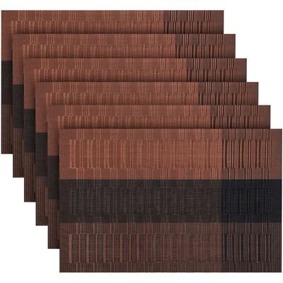 Set mit 6 PVC-Tischsets, waschbar, rutschfest, verschleißfest, hitzebeständig, leicht zu reinigen Image