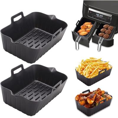 Heißluftfritteuse-Form, 2 Stück Heißluftfritteusen-Zubehör, wiederverwendbare